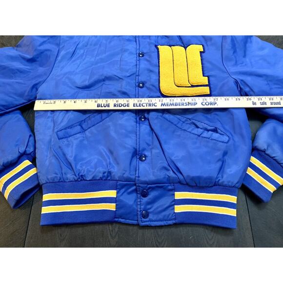 Vtg Trophy Jackets Patched Varsity Letterman Quilted Jacket Made USA Men's Small - Picture 7 of 11